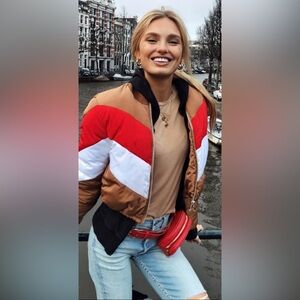 Tularosa Senna Striped Puffer in Vintage Stripe